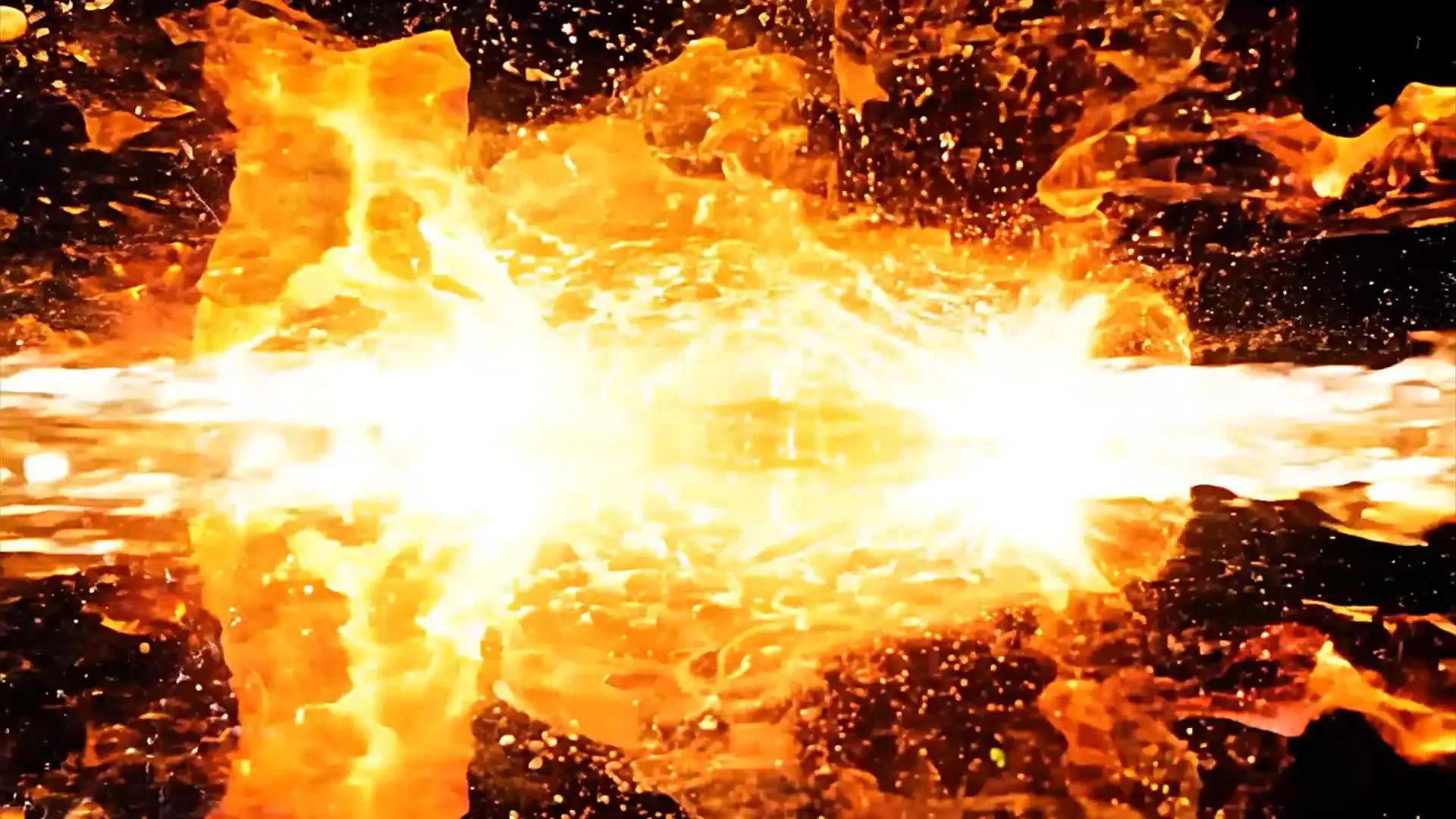 Intense Fire Burst Overlay for Action Title Animations